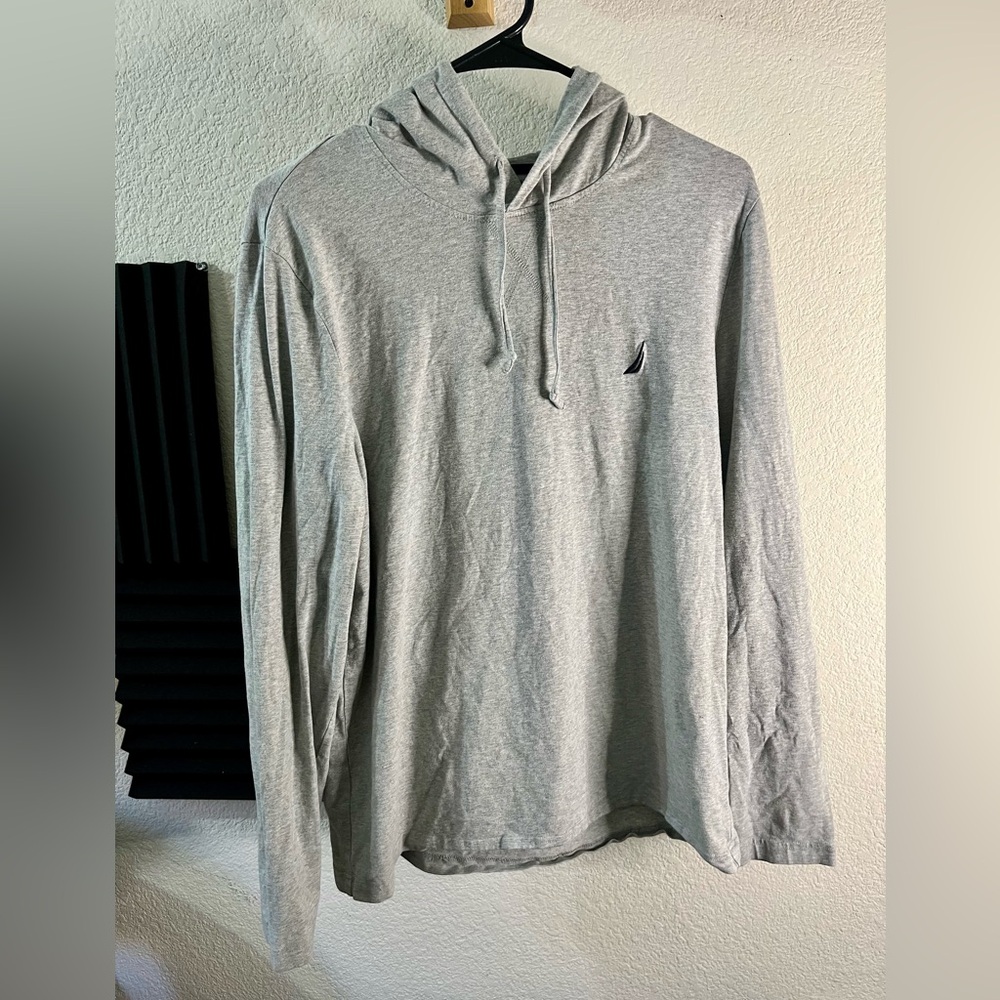 Men’s Nautical Pullover size L - Thin Hoodie - Gray